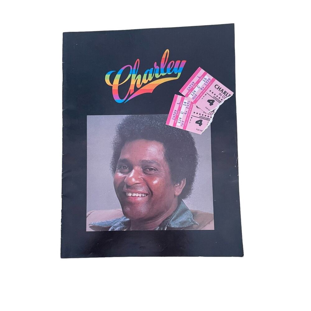 Charley Pride Concert Program 1979 Tour Book With Ticket Stubs Music Rockabilly‎